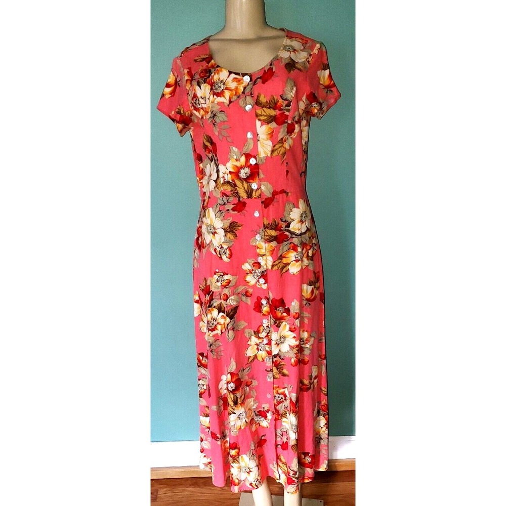Vintage Clues Collection Long Floral Dress Size 10T